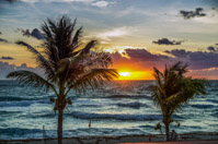 sunrise at Cancun beach