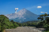 view to the active volcano Santiaguito and Santa Maria