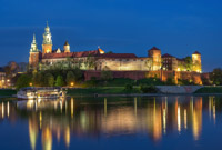 Wawel Castle at night
