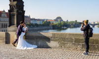 we were told that due to a Korean soap opera which was filmed in Prague many asian couples come here for wedding photos