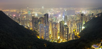 view from Victoria Peak at night