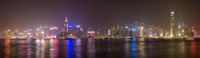 Panorama of the downtown skyline. Seen from Tsim Sha Tsui Waterfront