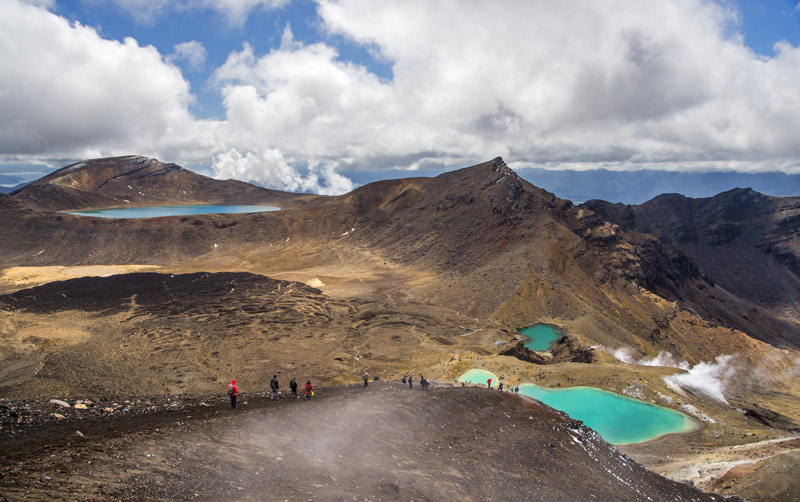 during the Tongariro crossing - view over the Emerald lakes