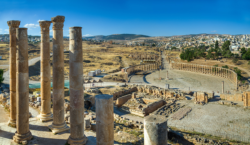 roman ruins in Jerash