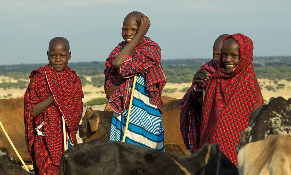 Maasai kids - they start to look after the animals at a very young age