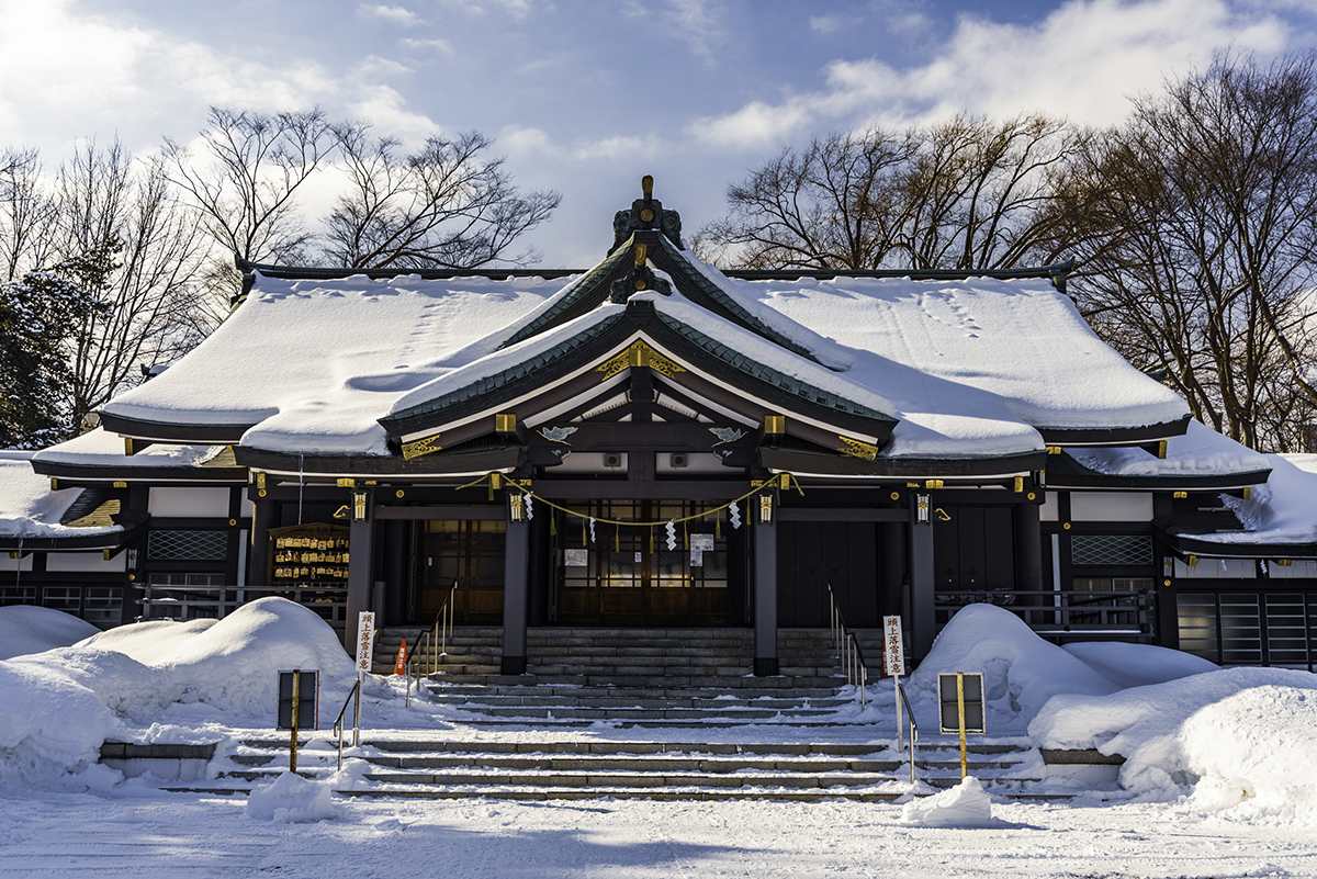 we had this beautiful temple in Sapporo all by ourselves