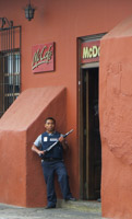 nothing special in Guatemala - people with shotguns are almost in front of every shop. They are very friendly and you can ask them for directions. 