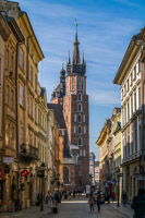 Floriańska Street with view to Saint Mary's Basilica