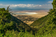 view when leaving the Ngorongoro Crater