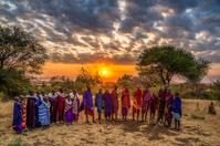 Maasai performance in the Isoitok Camp
