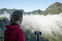 time-lapse of the clouds rolling over Encumeada pass. Professional fixing of the phone with first-aid-tape.